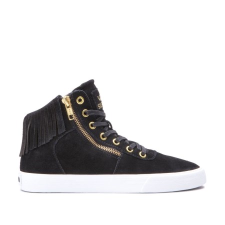 Supra Cuttler Womens High Tops Shoes Black UK 17FUQ